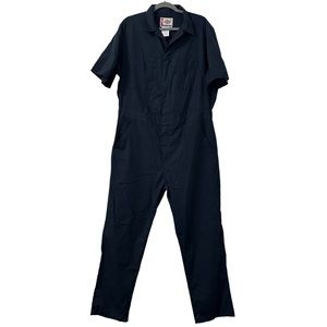 Dickies Men's Short-Sleeve Coverall in Navy Blue Size L